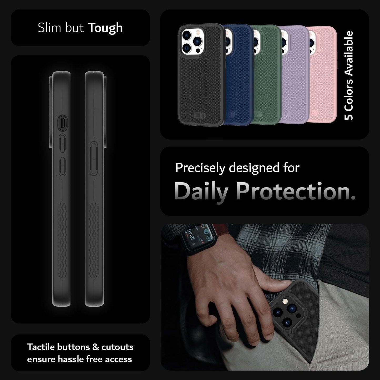 iPhone 14 Pro Magsafe Compatible Case MergeGrip with Build-in Magnet - TUDIA Products