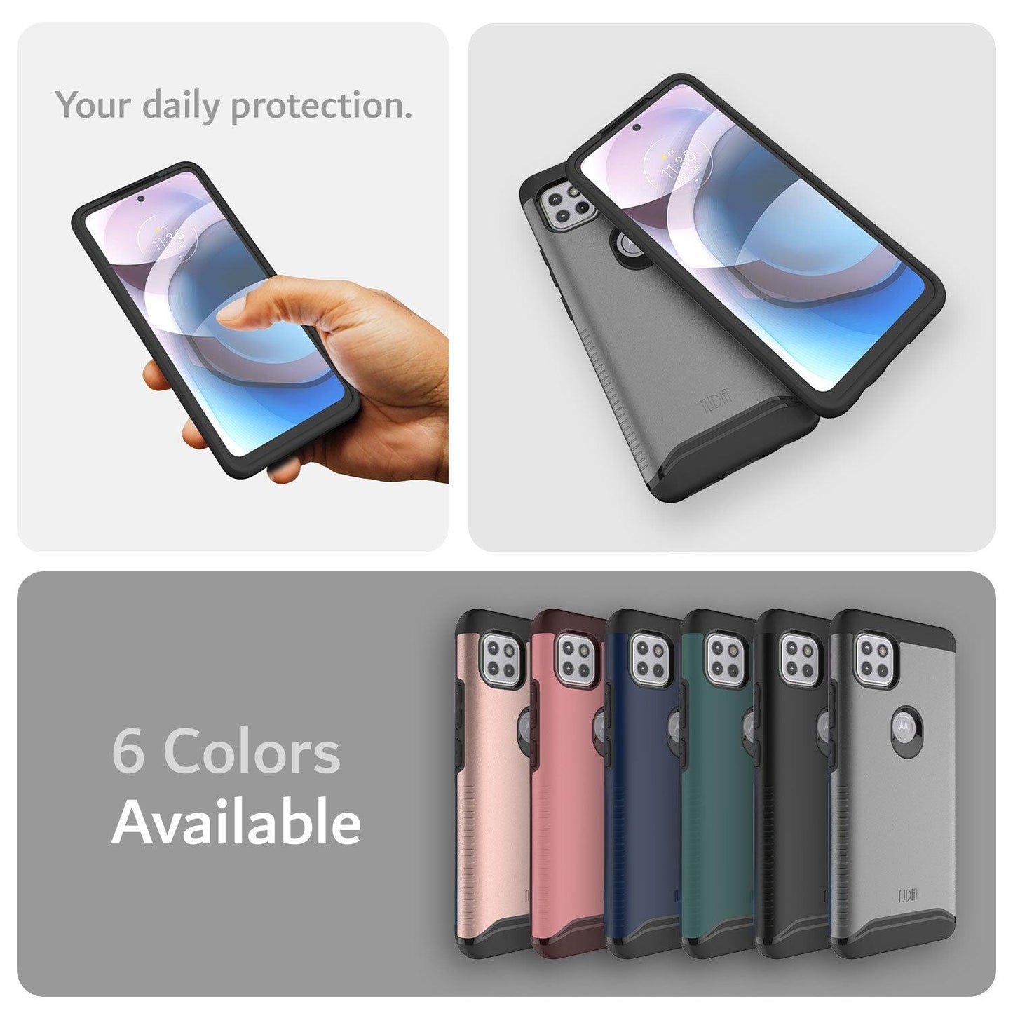 Motorola Moto One 5G/5G UW Ace Case MERGE Heavy Duty Dual Layer - TUDIA Products