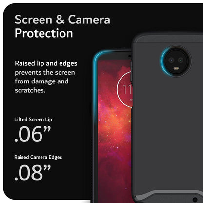 Motorola Moto Z3 / Moto Z3 Play Case MERGE Heavy Duty Dual Layer - TUDIA Products