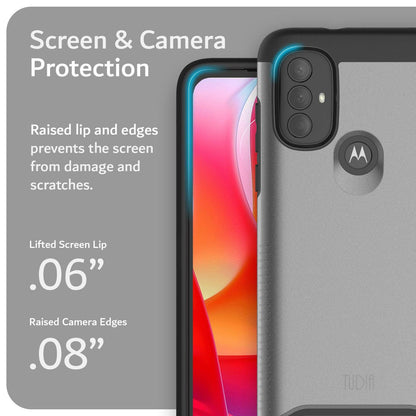 TUDIA MERGE Heavy Duty Case for Motorola Moto G Power 2022 and Moto G Play 2023 – Dual Layer Shockproof Cover with Screen & Camera Protection