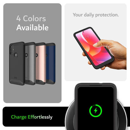 TUDIA Merge Series Heavy Duty Dual Layer Case for Motorola Moto G Power 2022 and Moto G Play 2023 – Shockproof Rugged Protection with Easy Wireless Charging
