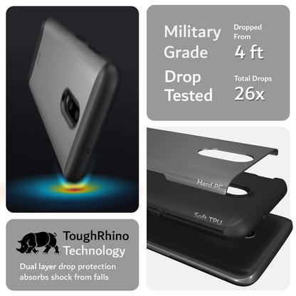 TUDIA OnePlus 6T MERGE Case – Military Grade Dual Layer Heavy Duty Shockproof Protective Cover