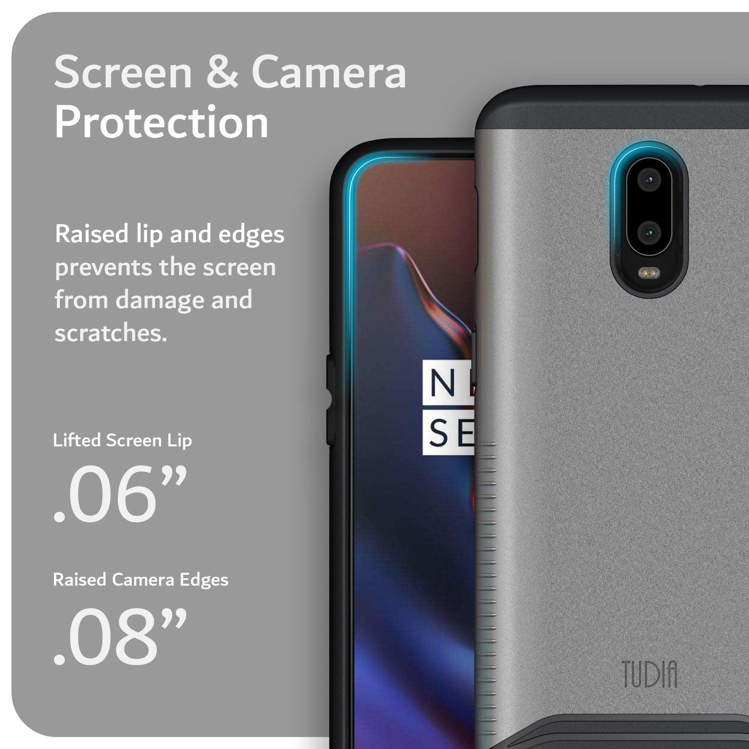 TUDIA Merge Dual Layer Heavy Duty Case for OnePlus 6T with Shockproof Screen and Camera Protection