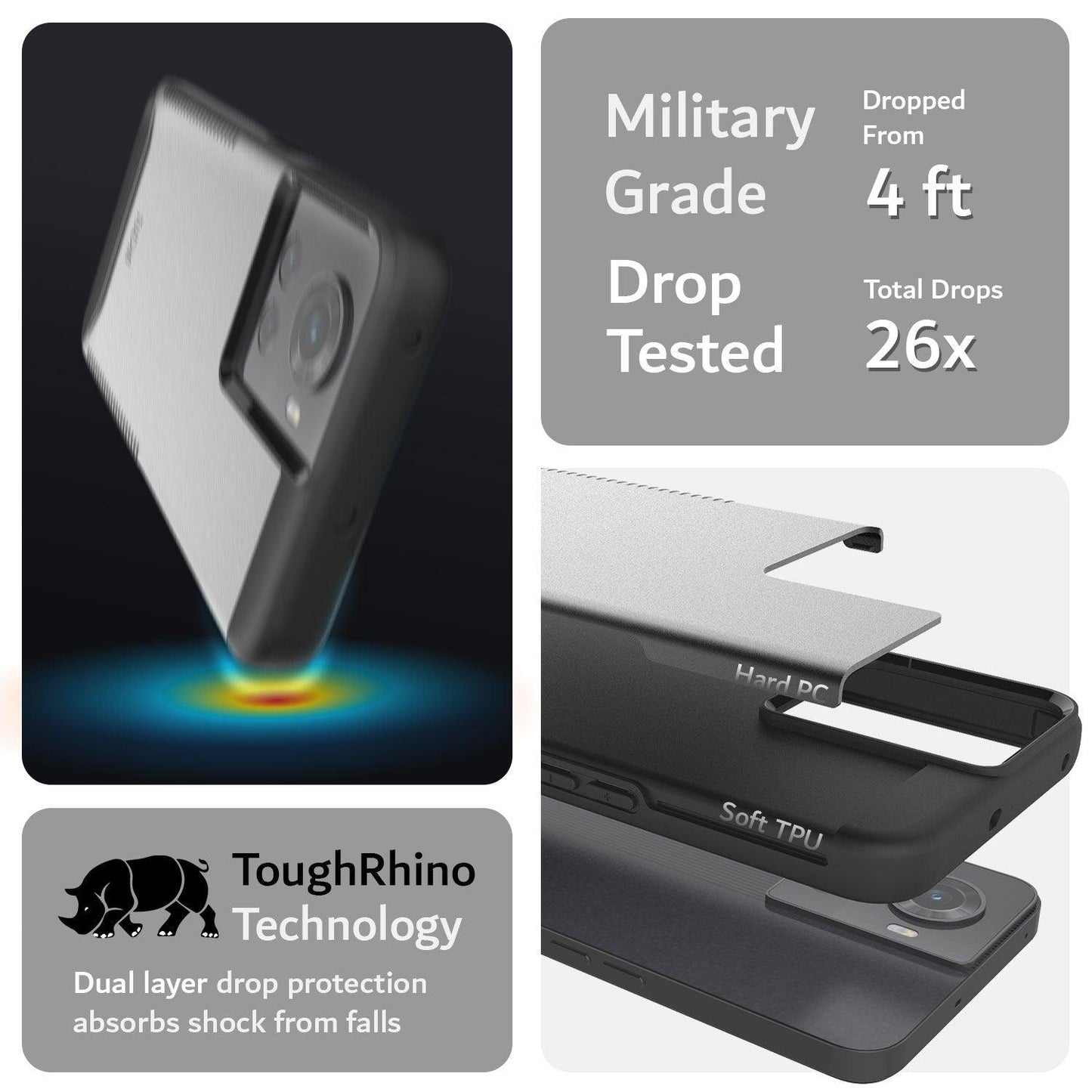 OnePlus Ace 5G / OnePlus 10R 5G Case MERGE Heavy Duty Dual Layer - TUDIA Products