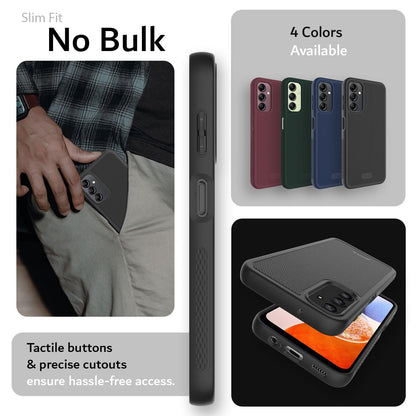 TUDIA LINNGrip Case for Samsung Galaxy A14 5G – Ultra Slim Non-Slip Grip with Tactile Buttons and Precise Cutouts