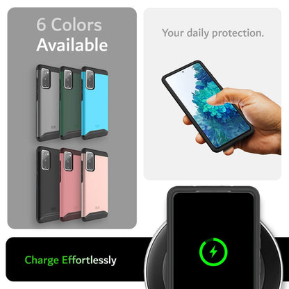 TUDIA Samsung Galaxy S20 FE 5G Merge Case in Matte Black – Heavy Duty Dual Layer Shockproof Cover with Wireless Charging Support
