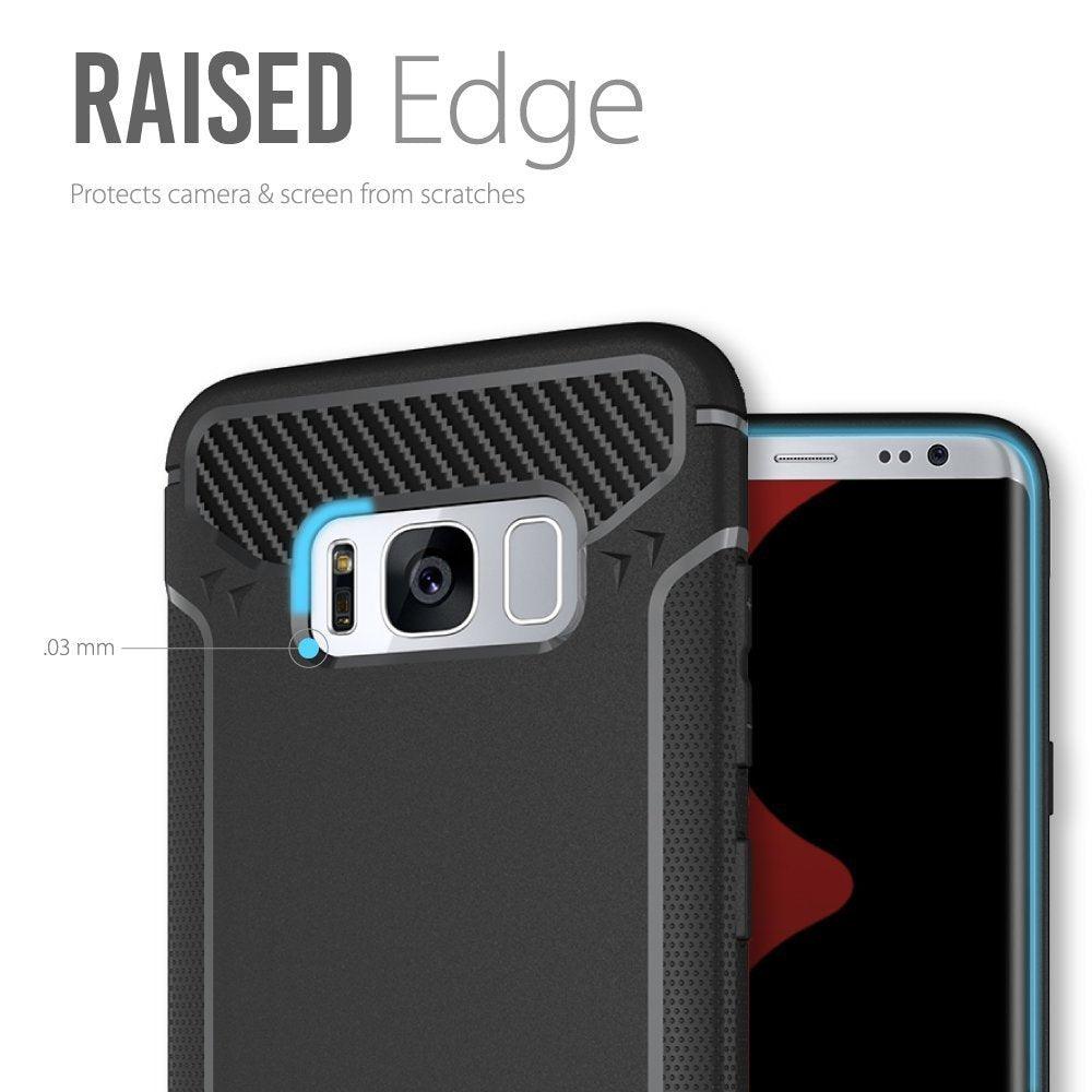 Samsung Galaxy S8 Plus Case TAMM Carbon Fiber Grip - TUDIA Products