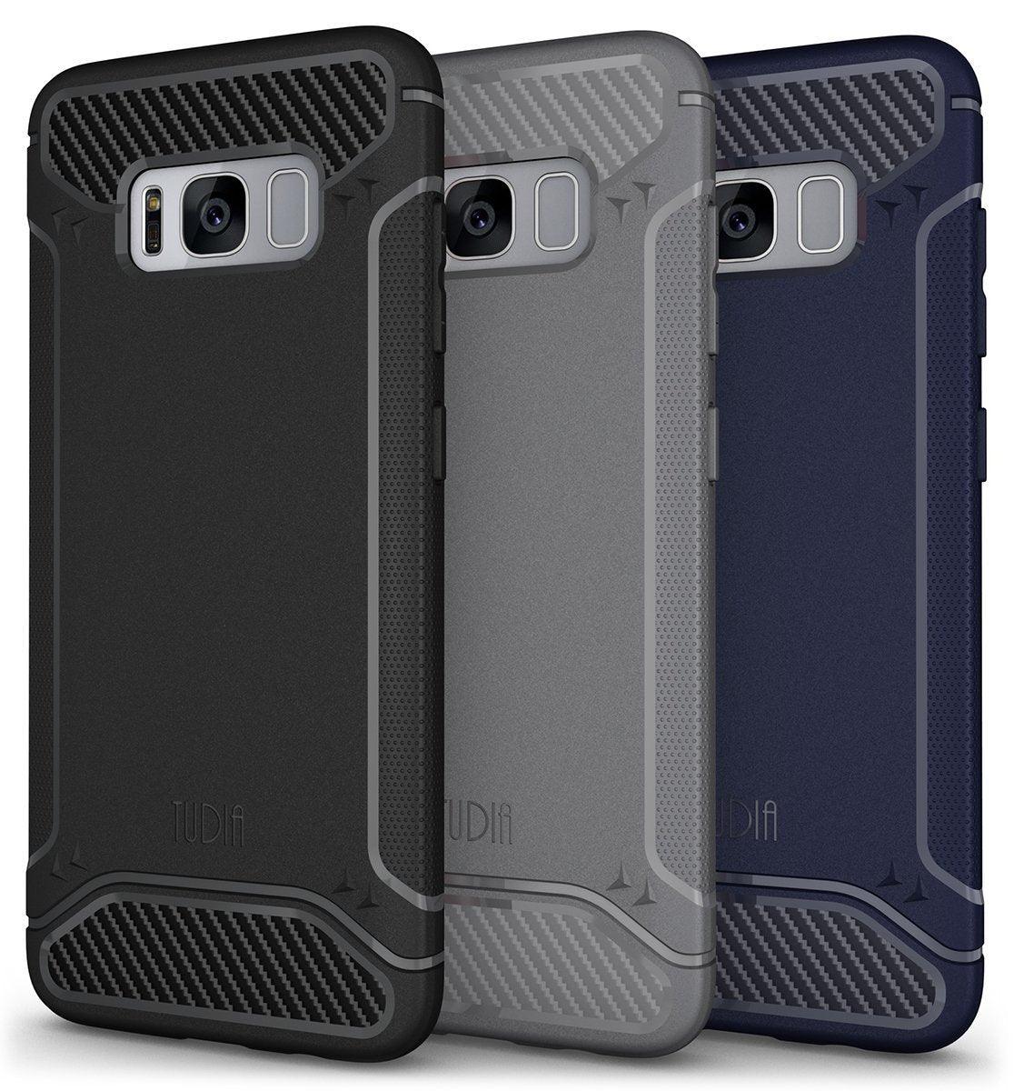 Samsung Galaxy S8 Plus Case TAMM Carbon Fiber Grip - TUDIA Products
