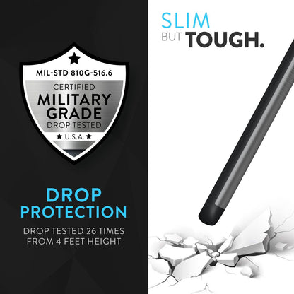 TUDIA ZTE Blade X1 5G Case in Black – Heavy Duty Dual Layer Military Grade Drop Tested Shockproof Protective Cover