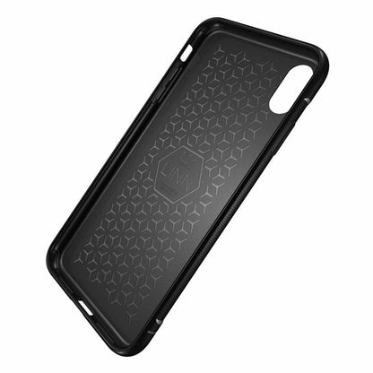 TUDIA Carbon Fiber Design Lightweight [Linn] TPU Bumper Shock Absorption Cover Compatible with Apple iPhone Xs Max 6.5" (2018)