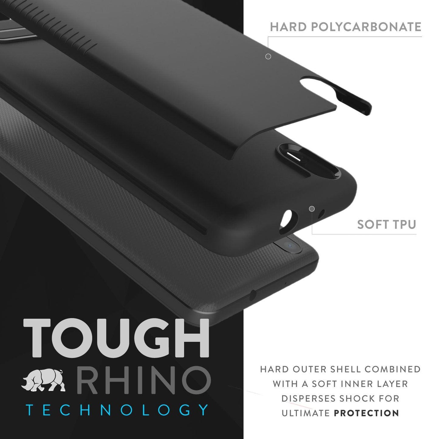 ZTE Blade T2 Case (Z559DL) / Tracfone T2 Lite Case MERGE Heavy Duty Dual Layer - TUDIA Products