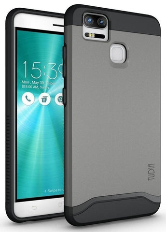 TUDIA Slim-Fit HEAVY DUTY [MERGE] EXTREME Protection / Rugged but Slim Dual Layer Case for Asus ZenFone 3 Zoom (ZE553KL)