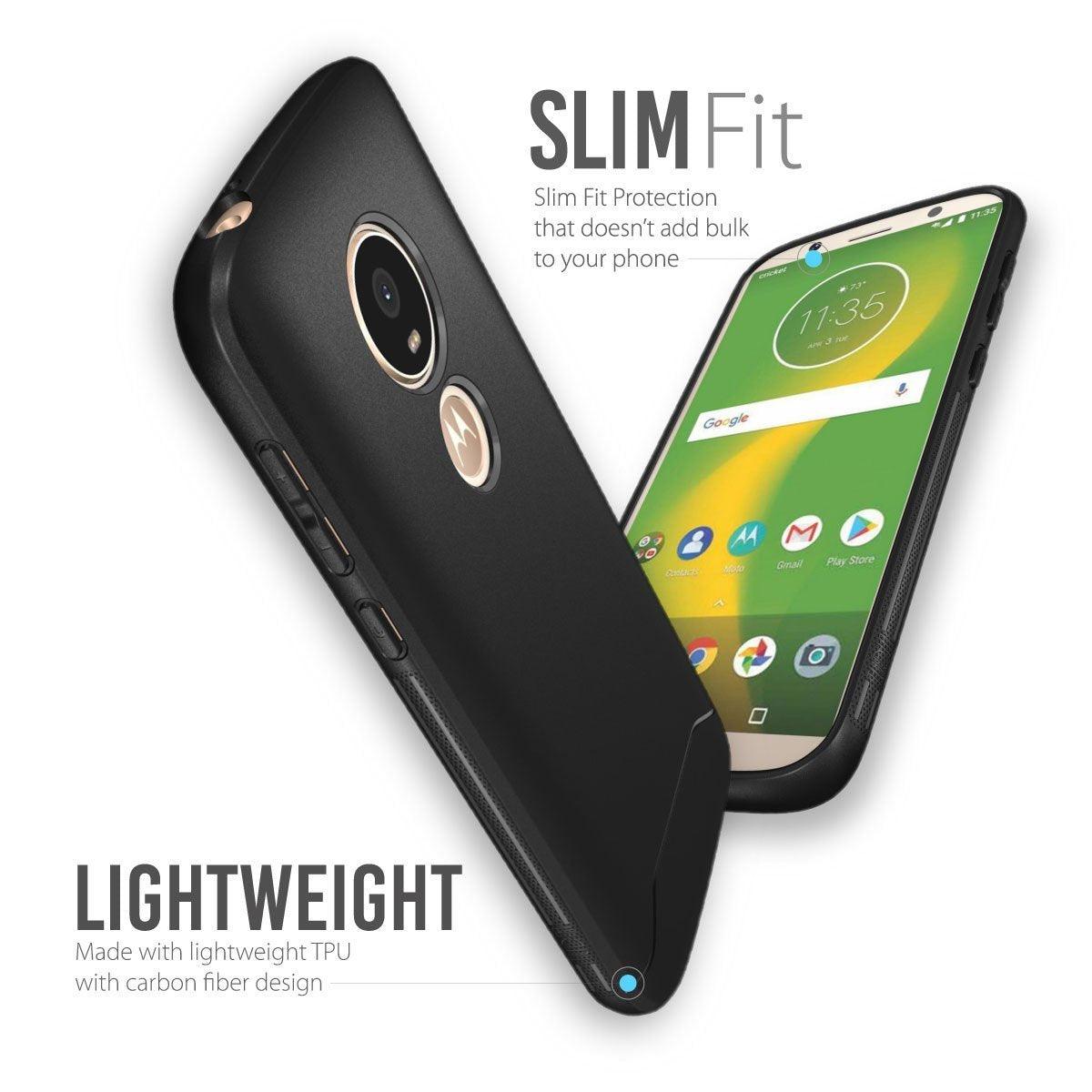 TUDIA Full-Matte Lightweight [ARCH S] TPU Bumper Shock Absorption Cover for Motorola Moto E5 Play