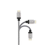 3ft Braided Nylon USB Cable with Lightning Connector (Midnight Gray)